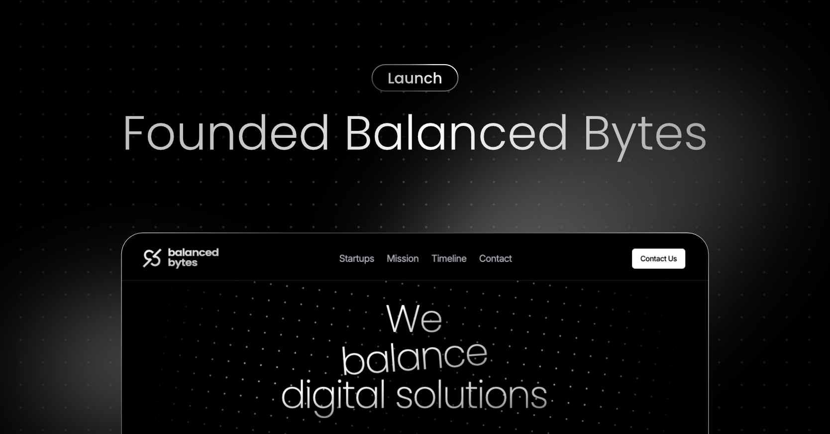 A screenshot of the Balanced Bytes website